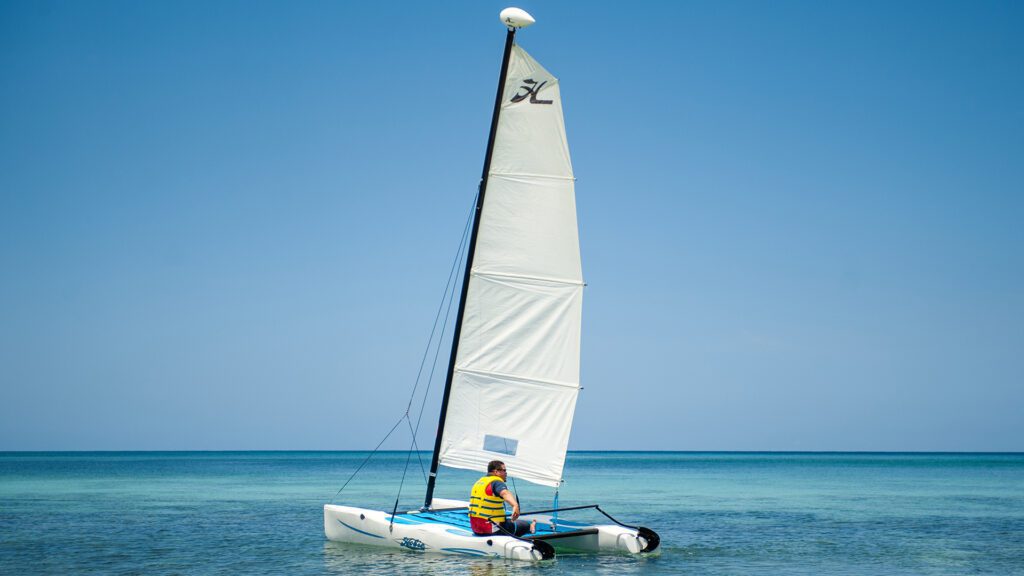 Man sailing in Cayman Islands