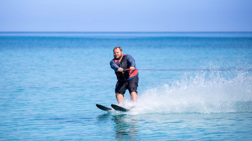 Man wakeboarding in Cayman Islands