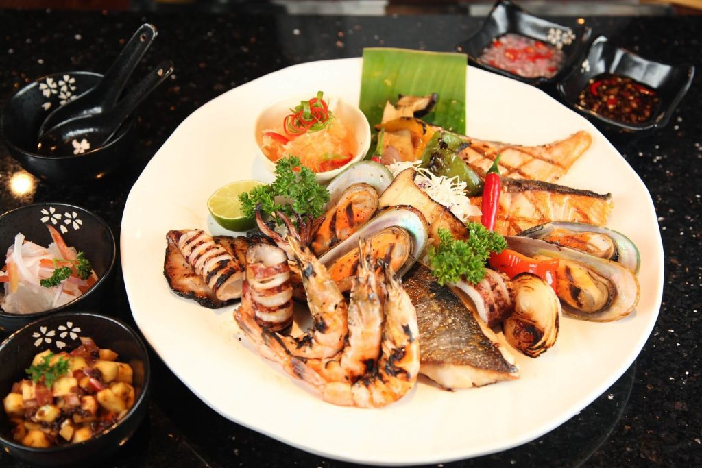 Seafood mixed platter